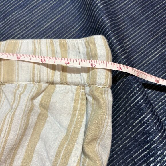 LOFT Outlet Linen Pants Womens S Striped Beige Coastal Relaxed Resortcore - Picture 7 of 9